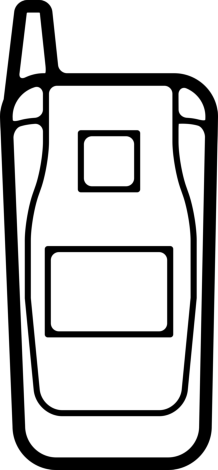 Mobile Phone With Hanging Tool Svg Line Art, Free Vectors File